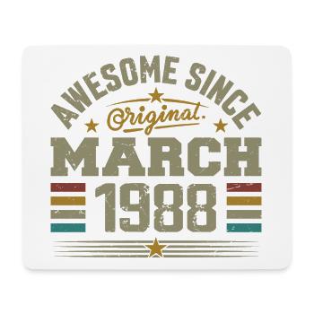 Mars 1988 Anniversaire Idée Cadeau Vintage 1988 - Tapis de souris (format paysage) - blanc - Devant