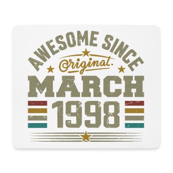 März 1998 Geburtstag Vintage Geschenkidee 1998 - Mousepad (Querformat) - Weiß - Vorne