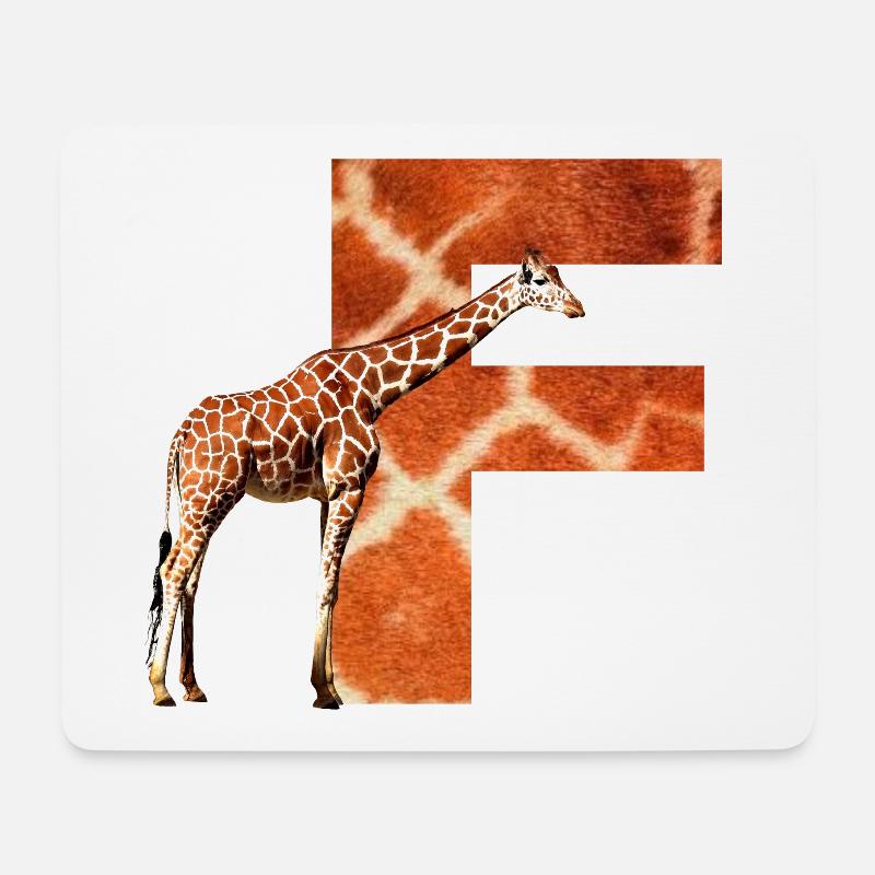 giraffe f - Mousepad (Querformat) - Weiß