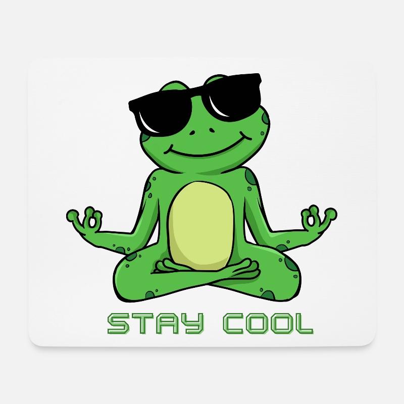 STAY COOL 1 - Mousepad (Querformat) - Weiß