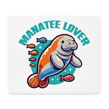 Seekuh mit vielen bunten Fischen - Mousepad (Querformat) - Weiß - Vorne