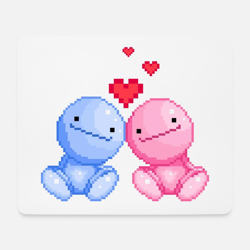 Nohohon verliebt sich in den Valentinstag - Mousepad (Querformat) - Weiß