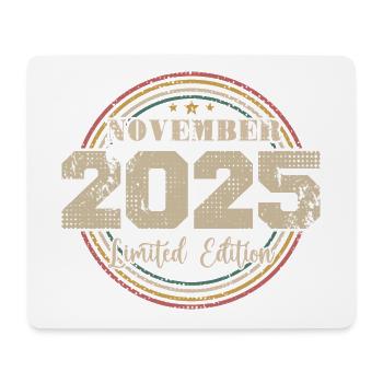 Cadeau D'anniversaire, Vintage Né En Novembre 2025 - Tapis de souris (format paysage) - blanc - Devant