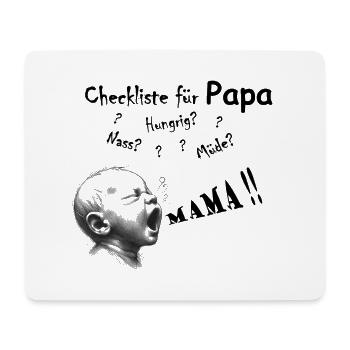 Ultimative Checkliste für Väter - Mousepad (Querformat) - Weiß - Vorne