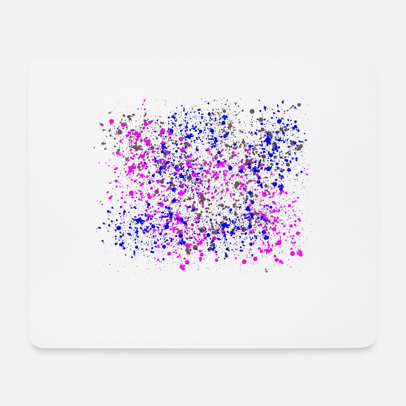 Éclaboussures de couleur - éclaboussures colorées - confettis - Tapis de souris (format paysage) - blanc