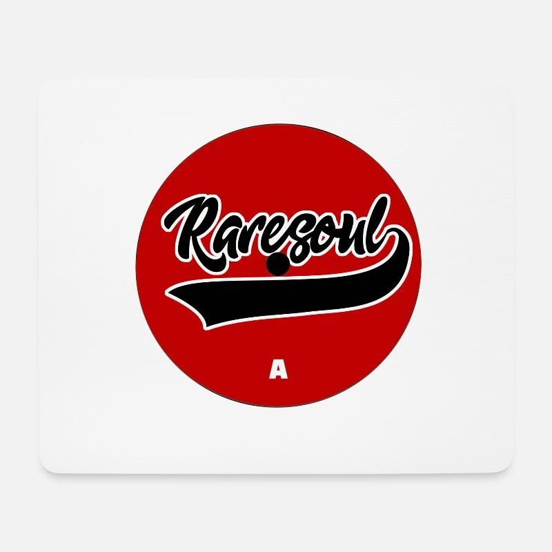 Seltene Soul-Vinyl-Schallplatte Label Red Side A - Mousepad (Querformat) - Weiß