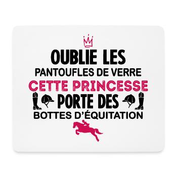 Cette Princesse Porte Des Bottes D équitation - Tapis de souris (format paysage) - blanc - Devant