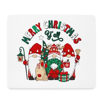 Merry Christmas Y'All Wichtel Gnomies - Mousepad (Querformat) - Weiß - Vorne