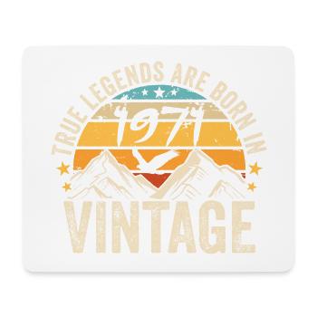 Jahrgang 1971. Jahrgang 1971. Geburtstagsgeschenk - Mousepad (Querformat) - Weiß - Vorne