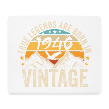 Vintage 1946 Vintage 1946 Birthday Gift - Mouse Pad (horizontal) - white - Front