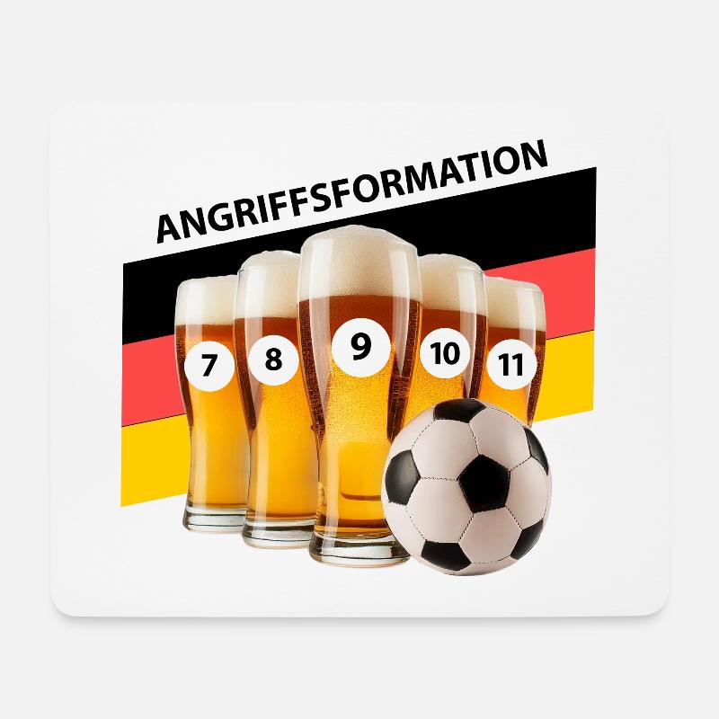 Fussball - Bester Sturm - Mousepad (Querformat) - Weiß