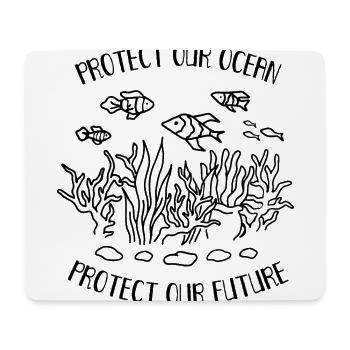 Protects Our Ocean Sea Plastic Pollution - Mouse Pad (horizontal) - white - Front