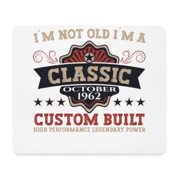 Classic Octobre 1962 60th Birthday Gift - Tapis de souris (format paysage) - blanc - Devant