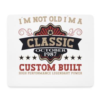 Classic October 1987 35th Birthday Gift - Mouse Pad (horizontal) - white - Front