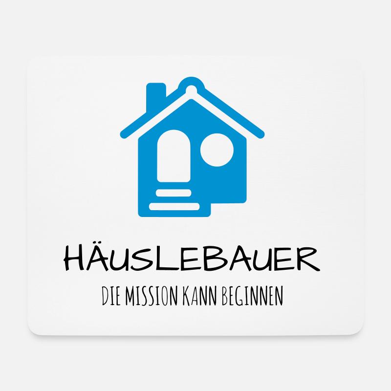 Häuslebauer Haus Bauherr Geschenk Idee - Mousepad (Querformat) - Weiß