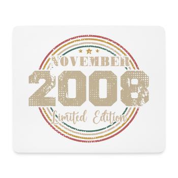Cadeau D'anniversaire, Vintage Né En Novembre 2008 - Tapis de souris (format paysage) - blanc - Devant