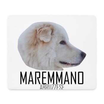 MAREMMANO ABRUZZESE - black name - Mouse Pad (horizontal) - white - Front