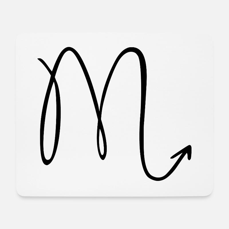 Sternzeichen Skorpion - Mousepad (Querformat) - Weiß