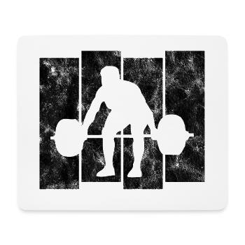 Bodybuilding Bodybuilder GYM Fitnessstudio Retro - Mousepad (Querformat) - Weiß - Vorne