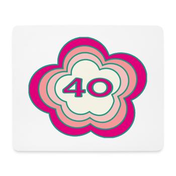 40. 40 YEARS. 40th ANNIVERSARY. BIRTHDAY 40 YEARS. - Mouse Pad (horizontal) - white - Front