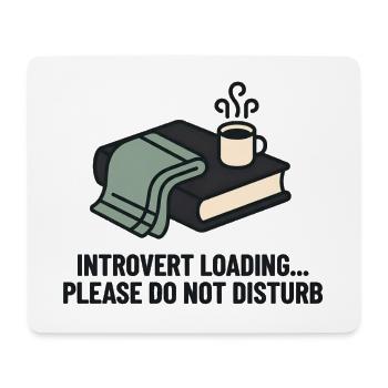 Introvert Loading Cozy Reading Mug - Mouse Pad (horizontal) - white - Front