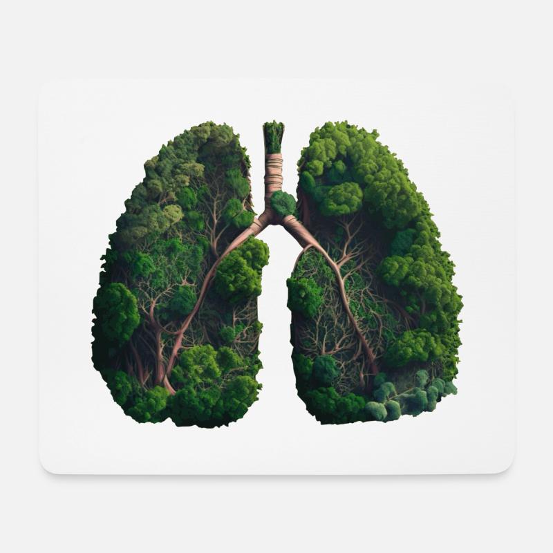 Der Urwald ist die grüne Lunge unserer Erde - Mousepad (Querformat) - Weiß