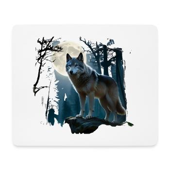 Wolf Moon - Mouse Pad (horizontal) - white - Front