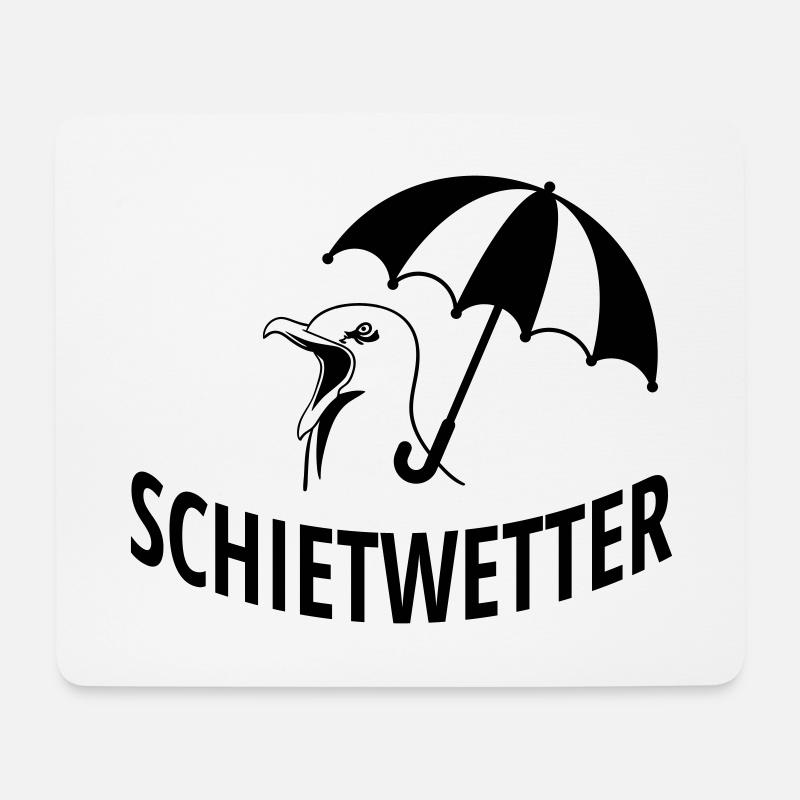 Schietwetter Möwe Norddeutschland Norden - Mousepad (Querformat) - Weiß