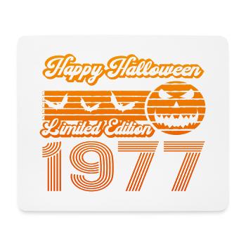 Pumpkin Halloween Birthday Year of Construction 1977 Vintage - Mouse Pad (horizontal) - white - Front