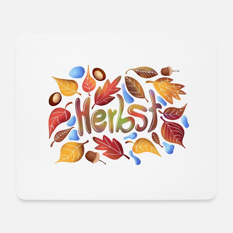 Herbst - Mousepad (Querformat) - Weiß