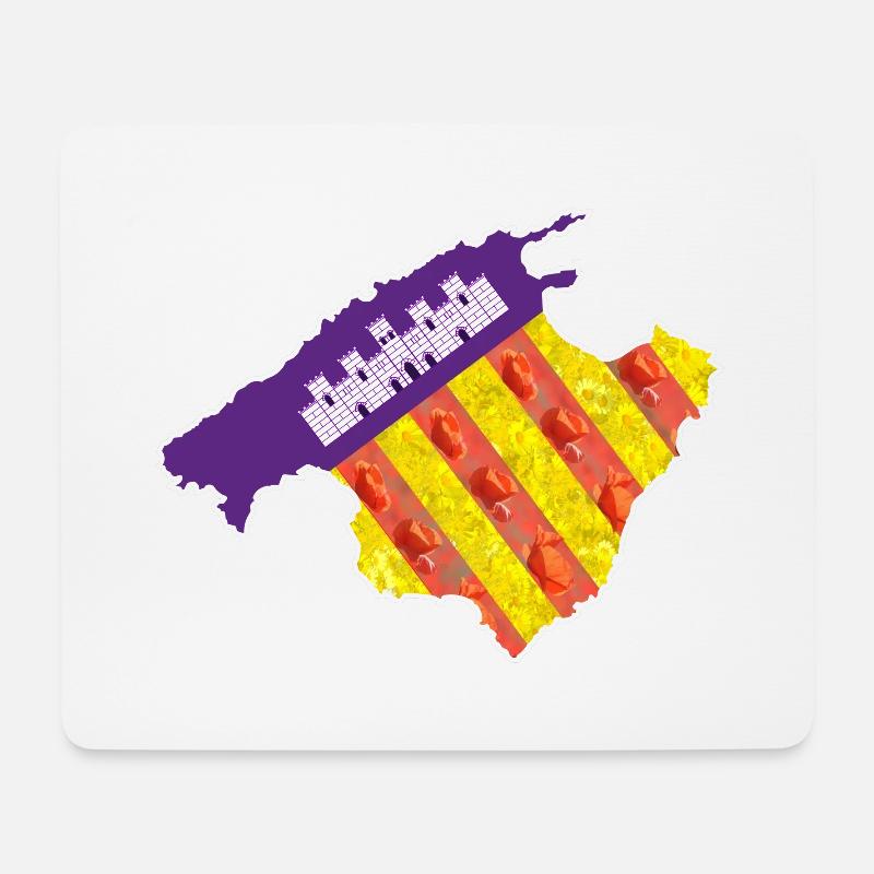 Frühling auf Mallorca - Sa Roqueta primaveral - Mousepad (Querformat) - Weiß