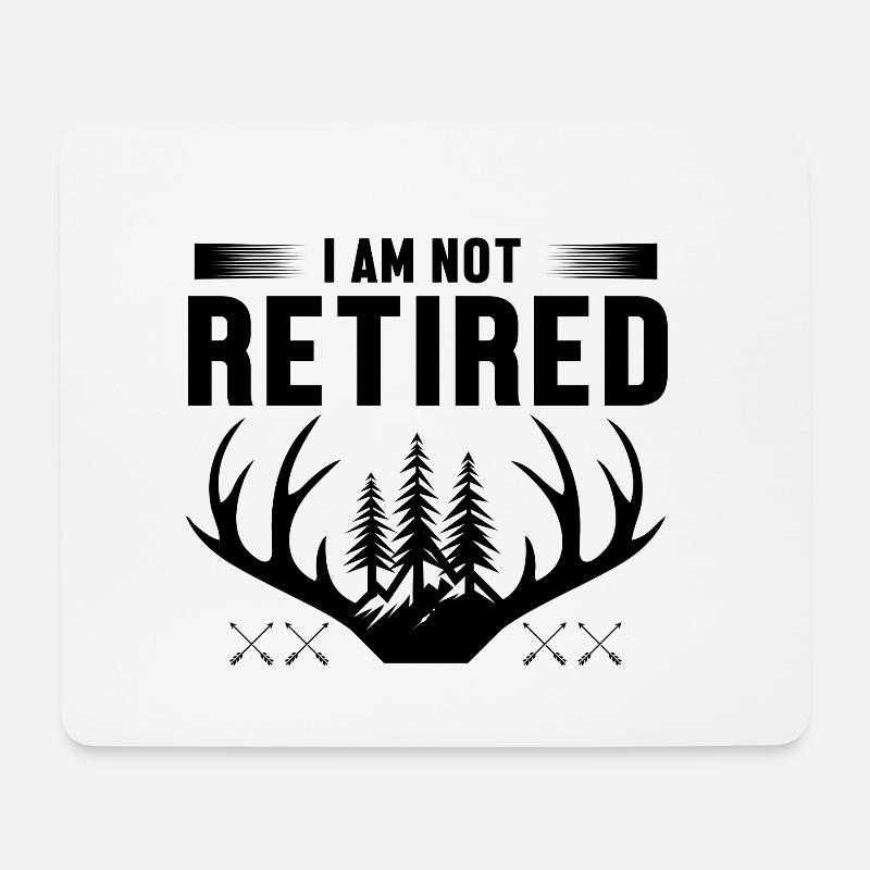 I am not retired - Mousepad (Querformat) - Weiß