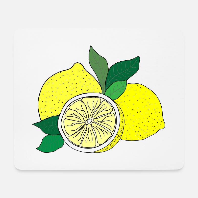 Citrus Print - Mousepad (Querformat) - Weiß