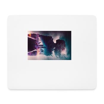 Mrs. Silhouette with Futuristic City Bunt - Mouse Pad (horizontal) - white - Front