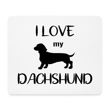 Dackel Hundehalter Geschenk I love My Dachshund - Mousepad (Querformat) - Weiß - Vorne