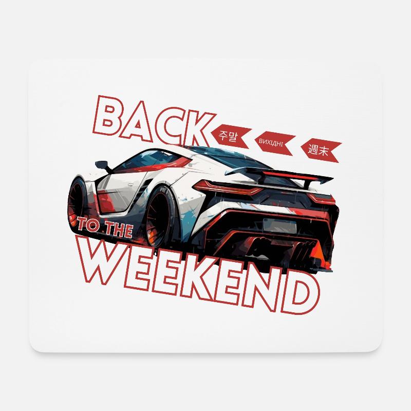 Back to the Weekend - Mouse Pad (horizontal) - white