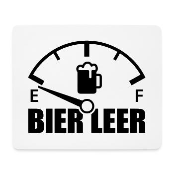 Bier leer Tacho - Mousepad (Querformat) - Weiß - Vorne