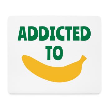 Accro à la banane - Tapis de souris (format paysage) - blanc - Devant