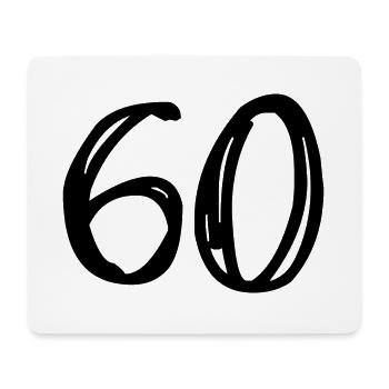 60. 60 ANS. 60e ANNIVERSAIRE. ANNIVERSAIRE 60 ANS. - Tapis de souris (format paysage) - blanc - Devant