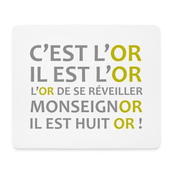 Monseignor - Tapis de souris (format paysage) - blanc - Devant