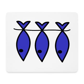 SARDINE. FISCH. APRILSCHERZ. OSTERN. MEER - Mousepad (Querformat) - Weiß - Vorne
