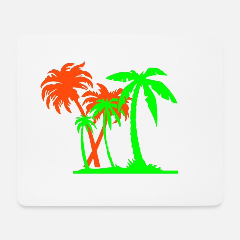 3_palmiers - Mousepad (Querformat) - Weiß