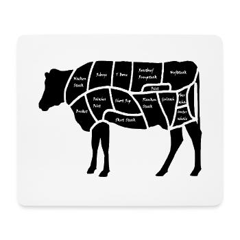 Beef - Mousepad (Querformat) - Weiß - Vorne