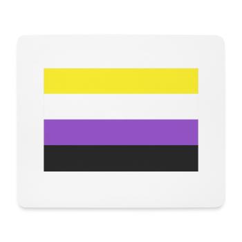 Non-binary flag - Mouse Pad (horizontal) - white - Front