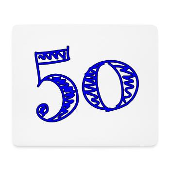 50. 50 YEARS. 50th ANNIVERSARY. 50 YEARS ANNIVERSARY. - Mouse Pad (horizontal) - white - Front