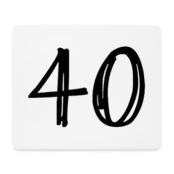 40. 40 YEARS. 40th ANNIVERSARY. 40 YEARS ANNIVERSARY. - Mouse Pad (horizontal) - white - Front