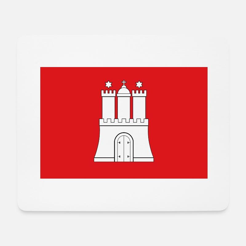 Hamburg - Mousepad (Querformat) - Weiß