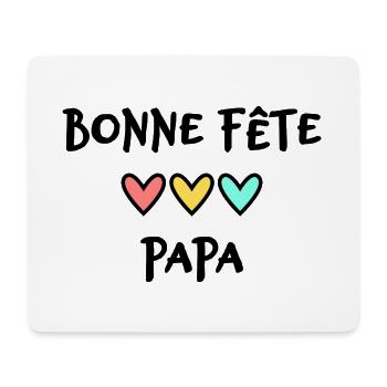 DAD. FATHER'S DAY. HAPPY FATHER'S DAY. HAPPY BIRTHDAY. - Mouse Pad (horizontal) - white - Front