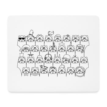 Chats drôles - Chats drôles - Tapis de souris (format paysage) - blanc - Devant