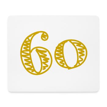 60. 60 YEARS. 60th ANNIVERSARY. 60TH BIRTHDAY. - Mouse Pad (horizontal) - white - Front